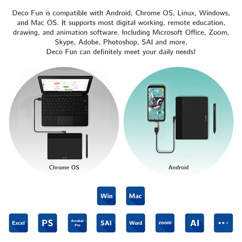 XPPen Deco Fun S Graphics Drawing Tablet