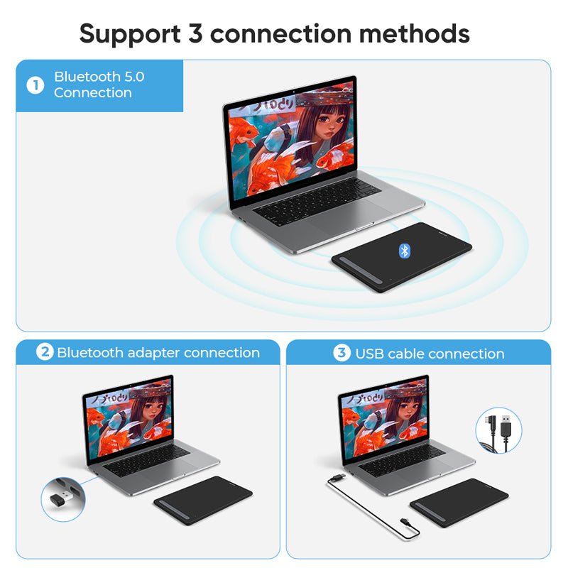 XPPen Deco MW Graphics Drawing Tablet Wireless/Bluetooth
