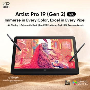 XPPen Launches 4K Artist Pro 19 (Gen2) Drawing Display, Featuring Stunning Color Performance and Dual X3 Pro Smart Chip