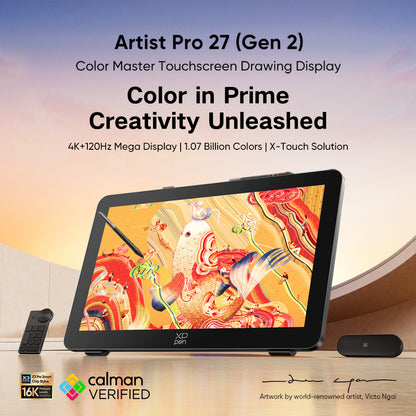 XPPen Artist Pro 27 (Gen2) 4k 120Hz Graphics Display Touchscreen Drawing Tablet