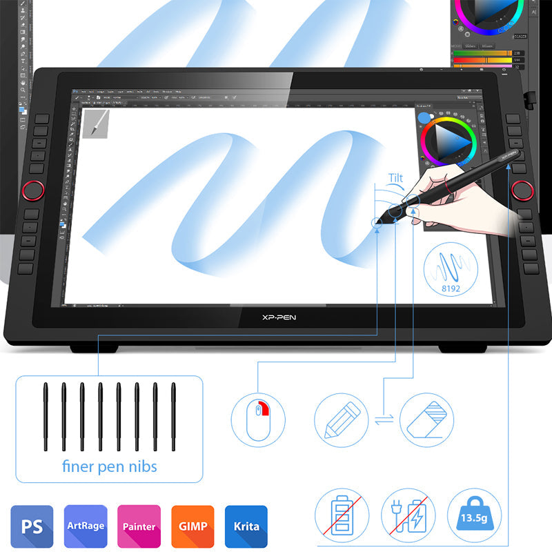 XPPen Artist 22R Pro Drawing Tablet Display
