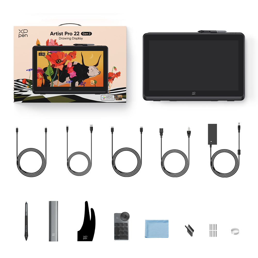 XPPen Artist Pro 22 (Gen 2) 2.5K QHD Graphics Display Drawing Tablet