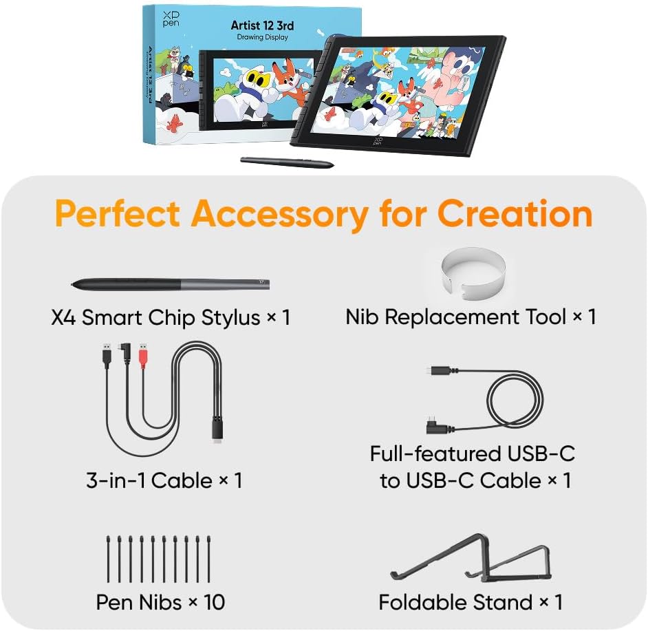 XPPen Artist 12 (3rd Gen) Graphics Drawing Tablet Display