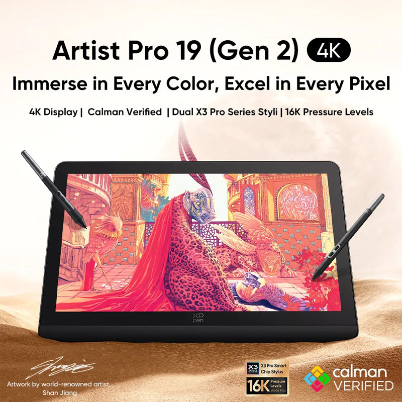 XPPen Artist Pro 19 (Gen 2) 4K Graphics Drawing Tablet