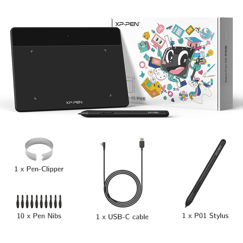 UNBOXED XPPen Deco Fun XS Graphics Drawing Tablet