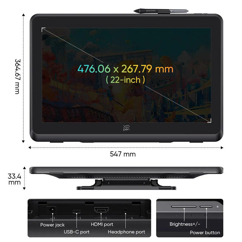 XPPen Artist 22 Plus Graphics Drawing Tablet