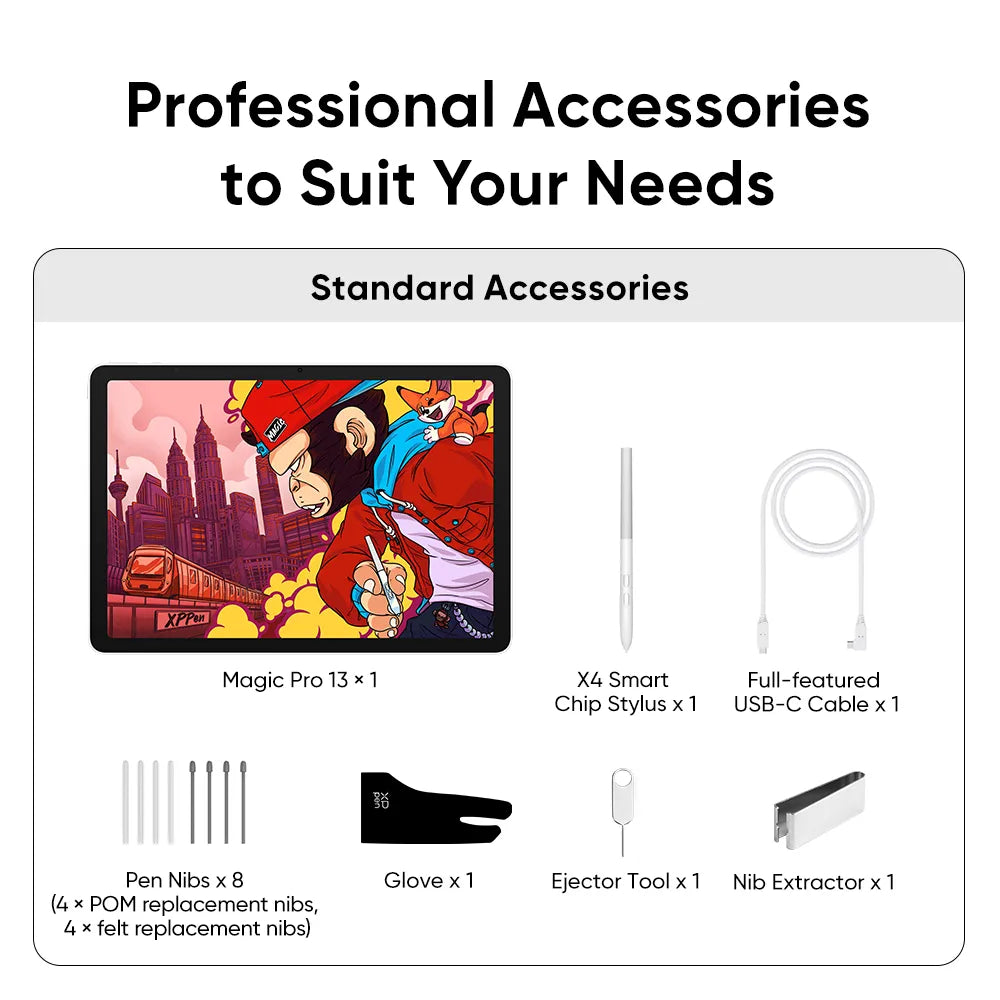 XPPen Magic Pro 13 – 13" 3K 120Hz Android 16 Professional Drawing Pad