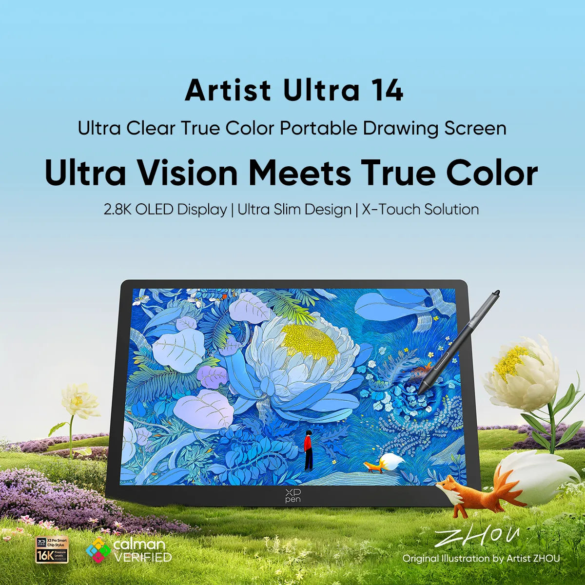 XPPen Artist Ultra 14 Graphics Display Touchscreen Drawing Tablet