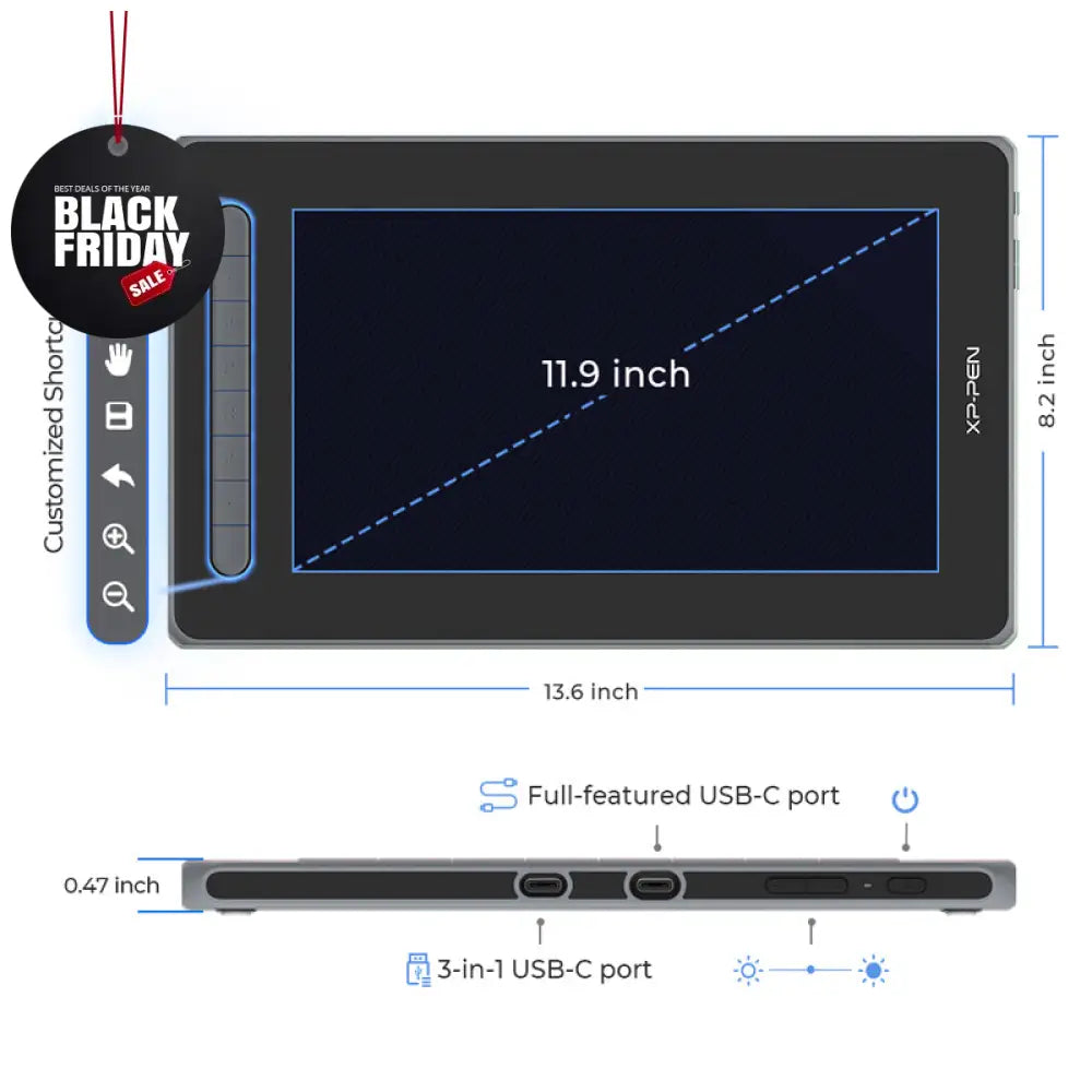 Xppen Artist 12 (2Nd Gen) Graphic Drawing Tablet Display