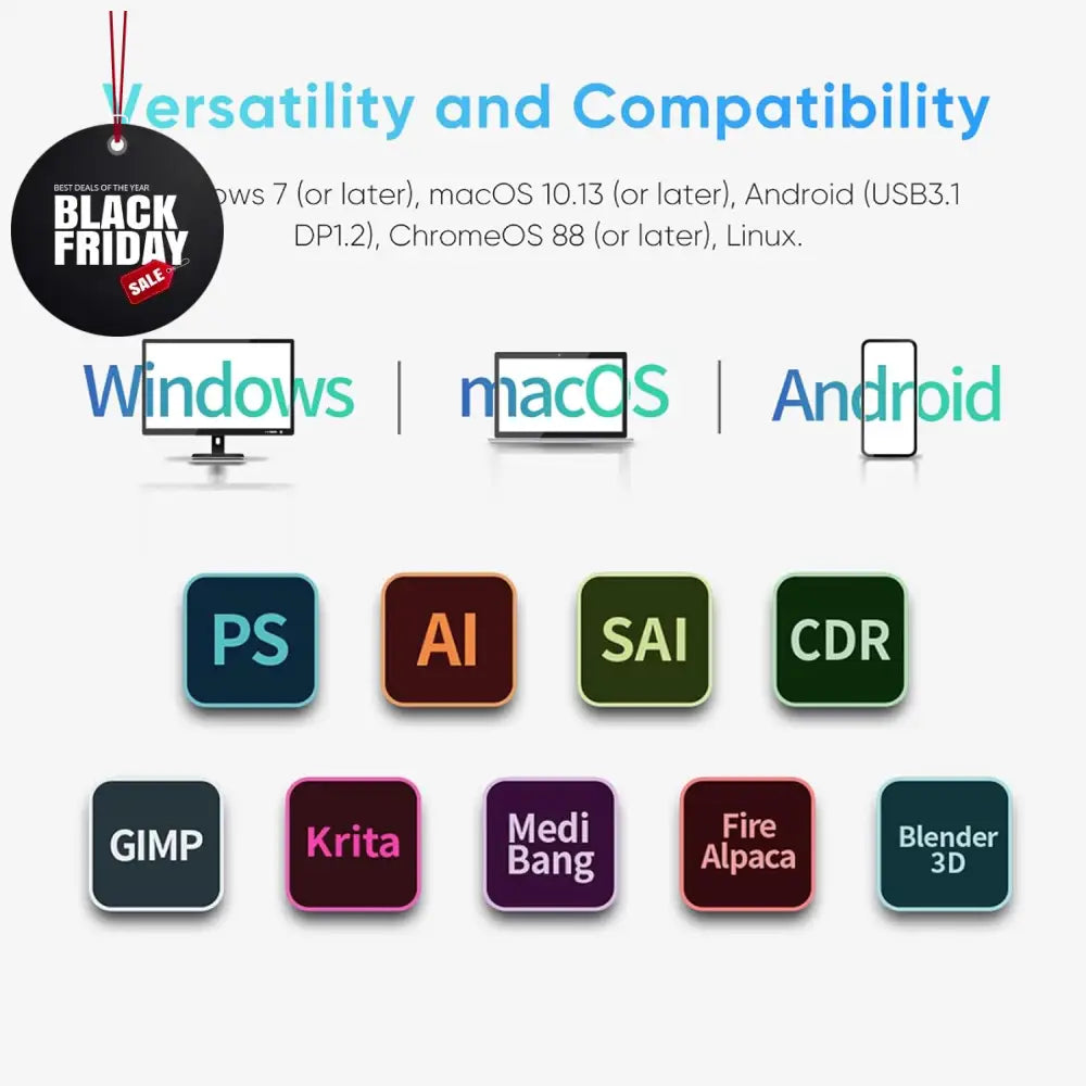 XPPen Artist 13.3 Pro V2 Graphics Display Drawing Tablet & Stylus