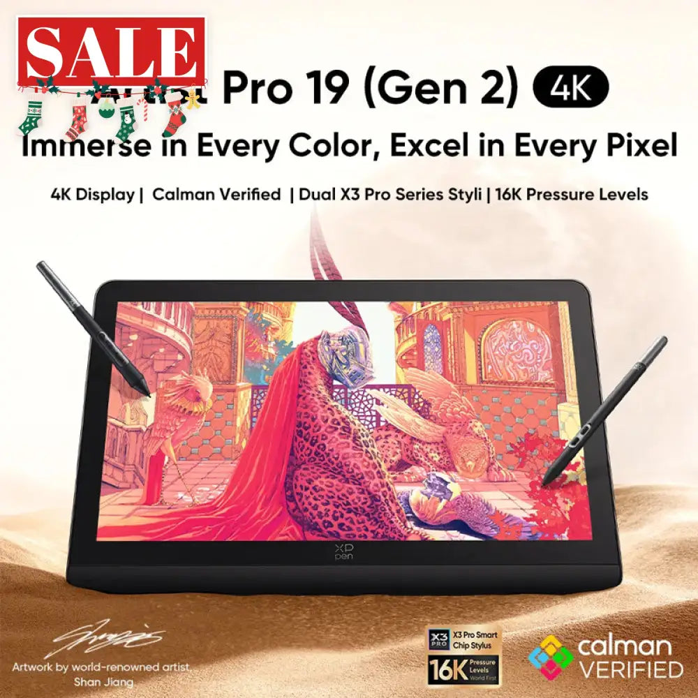 XPPen Artist Pro 19 (Gen 2) 4K Graphics Drawing Tablet