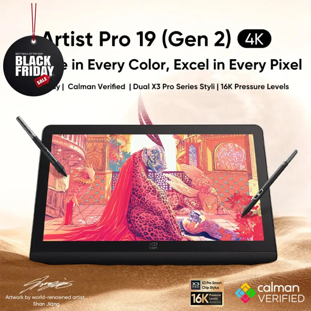 XPPen Artist Pro 19 (Gen 2) 4K Graphics Drawing Tablet