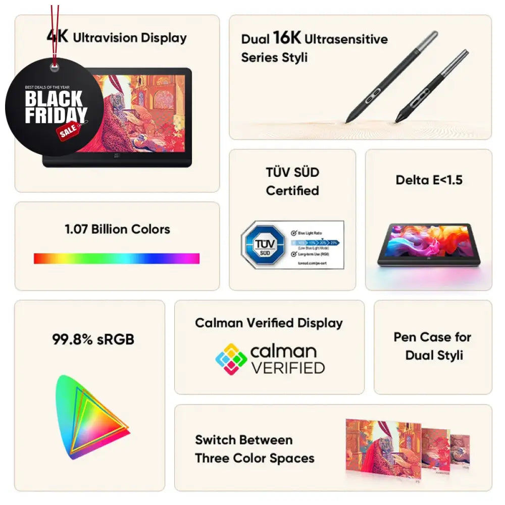 XPPen Artist Pro 19 (Gen 2) 4K Graphics Drawing Tablet
