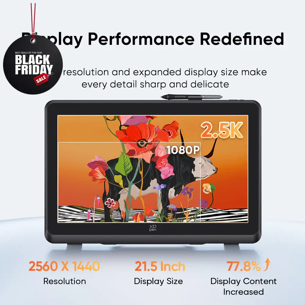 XPPen Artist Pro 22 (Gen 2) 2.5K QHD Graphics Display Drawing Tablet