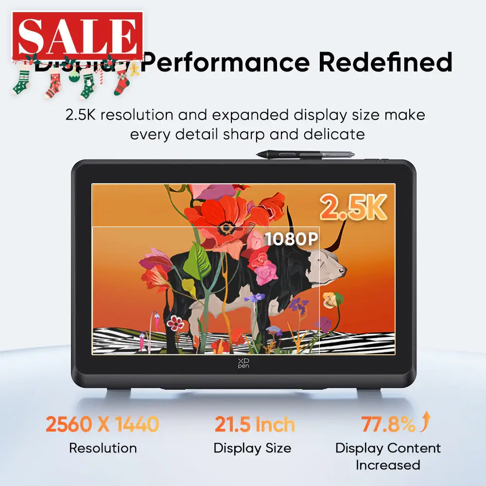 XPPen Artist Pro 22 (Gen 2) 2.5K QHD Graphics Display Drawing Tablet