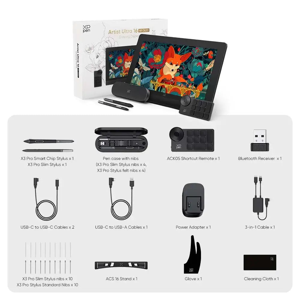 XPPen Artist Ultra 16 OLED Graphic Drawing Tablet Display