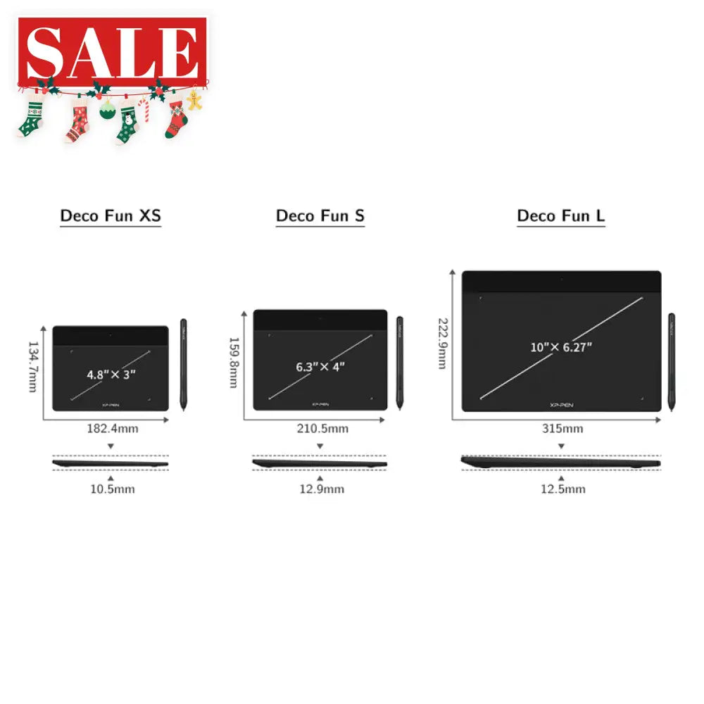 XPPen Deco Fun L Graphics Drawing Tablet Black