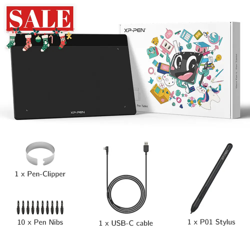 XPPen Deco Fun L Graphics Drawing Tablet Black