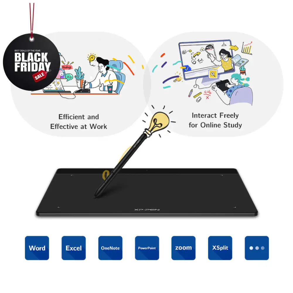 XPPen Deco Fun L Graphics Drawing Tablet Black