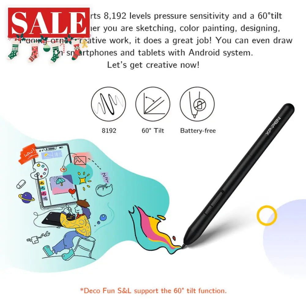 XPPen Deco Fun L Graphics Drawing Tablet Black