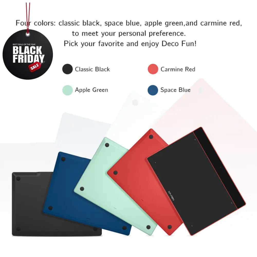 XPPen Deco Fun L Graphics Drawing Tablet Black