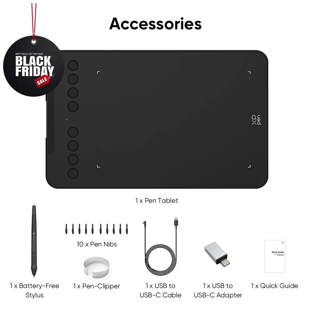 XPPen Deco Mini7 V2 Graphics Drawing Tablet & Stylus