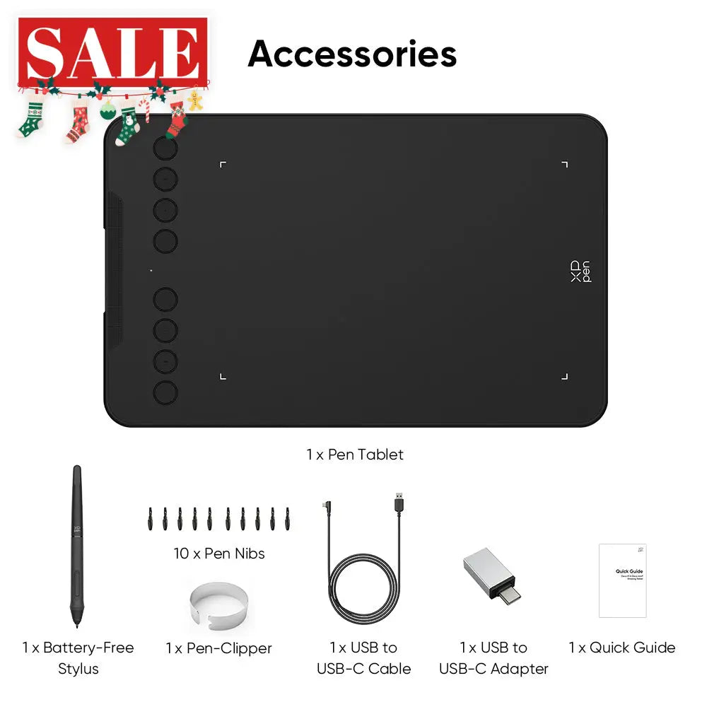 XPPen Deco Mini7 V2 Graphics Drawing Tablet & Stylus