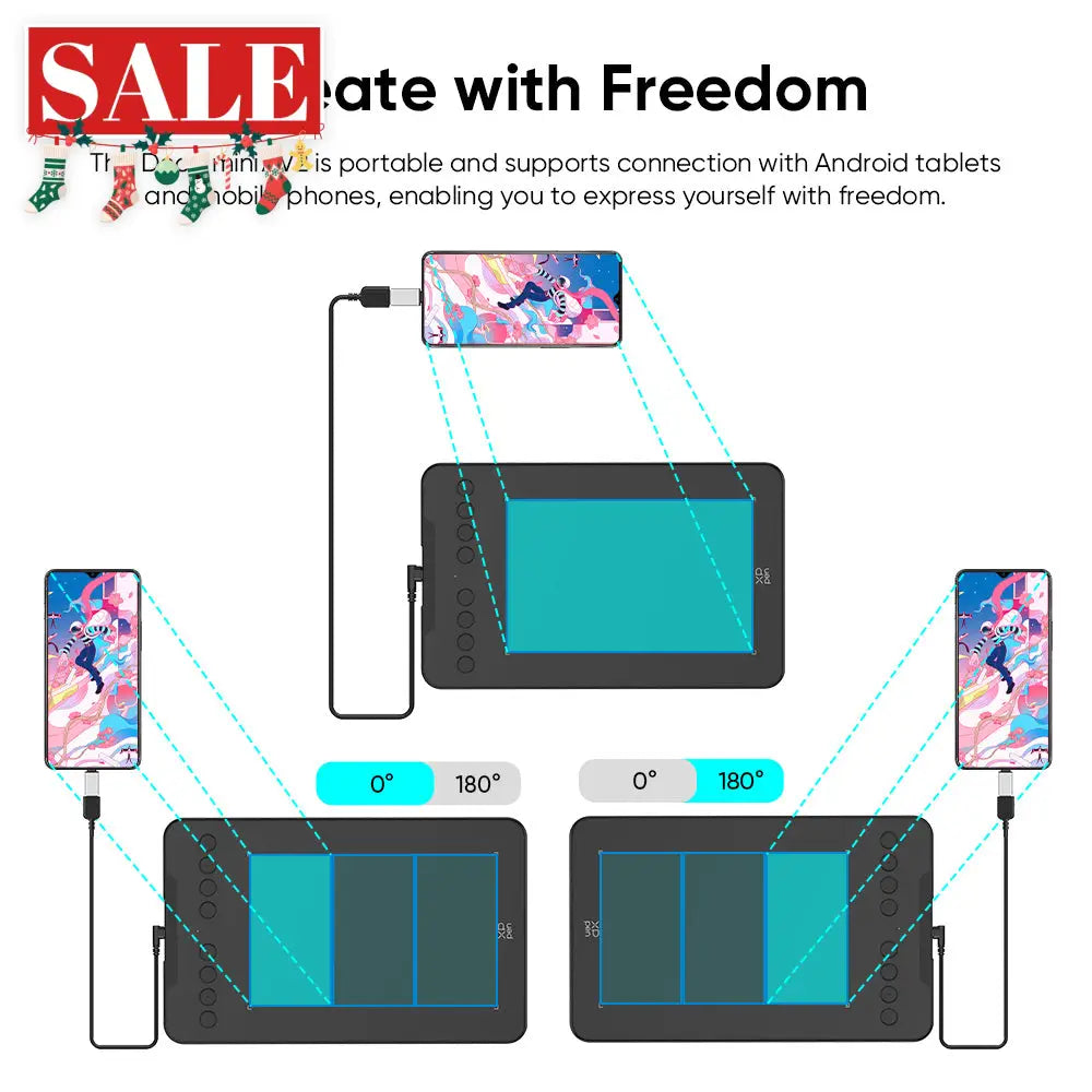 XPPen Deco Mini7 V2 Graphics Drawing Tablet & Stylus