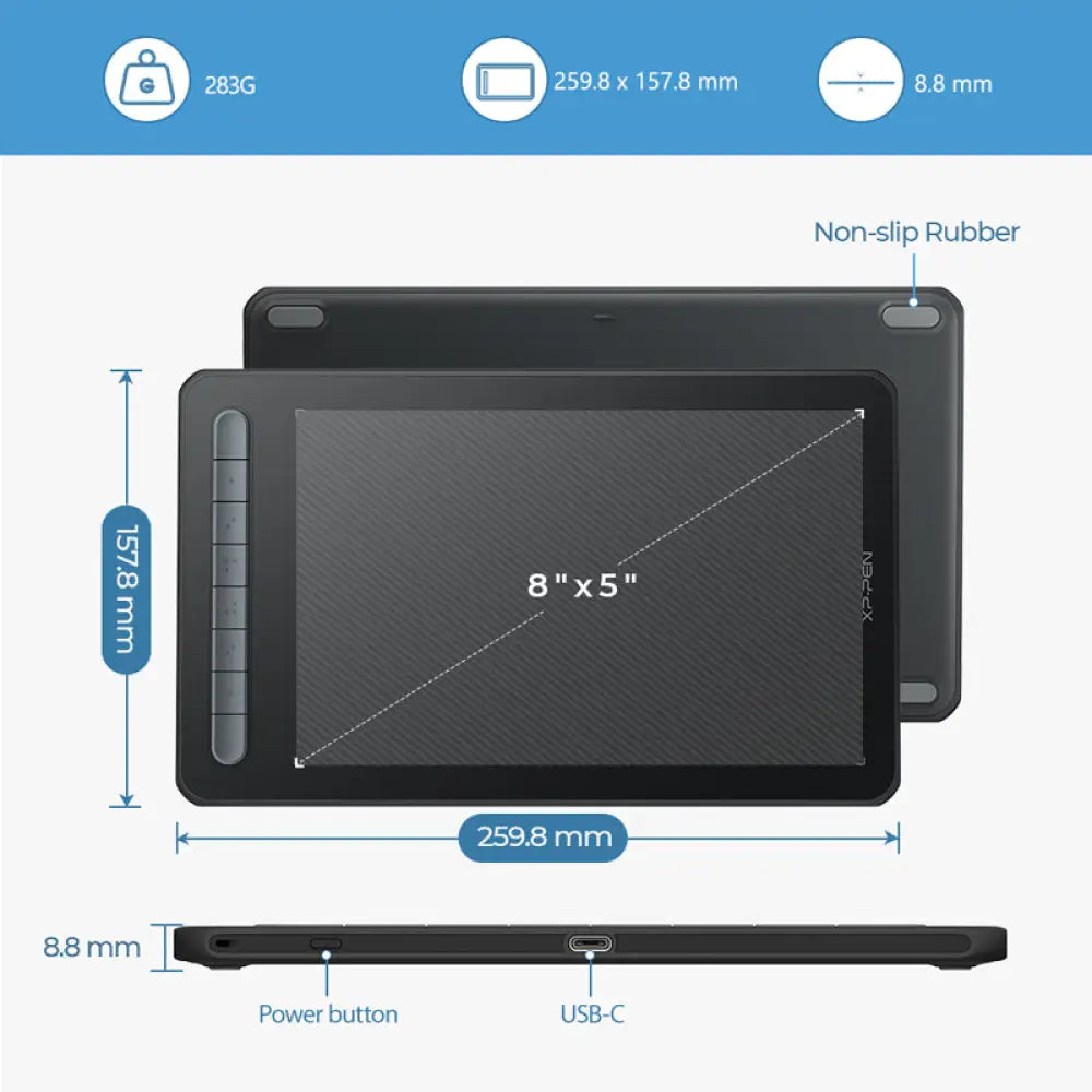 XPPen Deco MW Graphics Drawing Tablet Wireless/Bluetooth Black XPPen