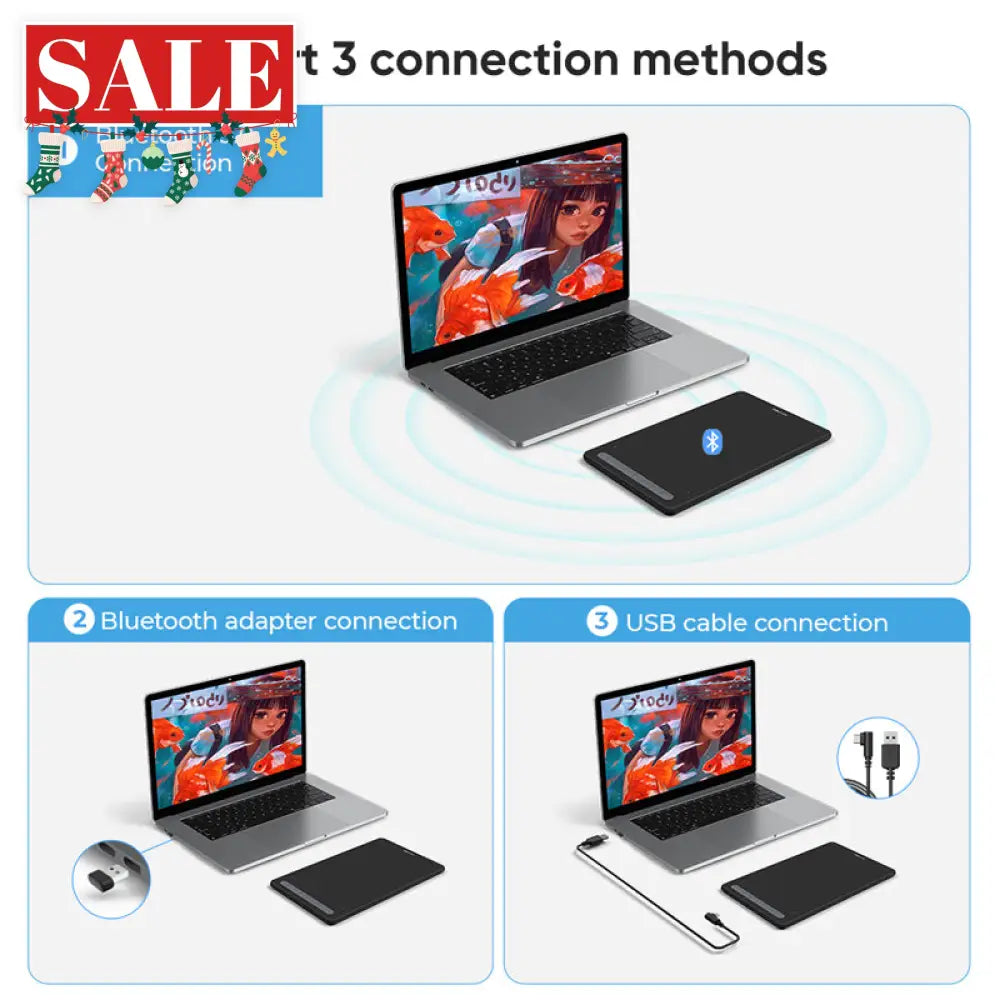 XPPen Deco MW Graphics Drawing Tablet Wireless/Bluetooth Black XPPen