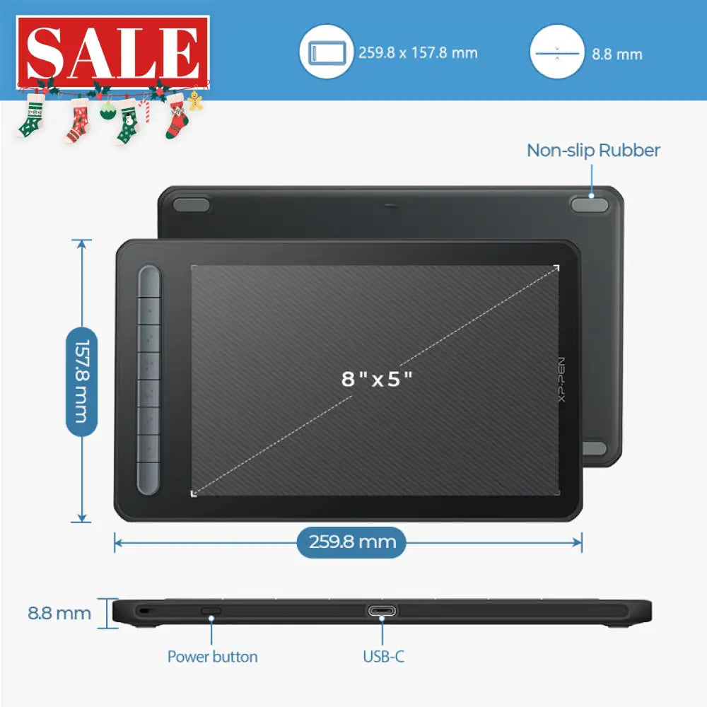 XPPen Deco MW Graphics Drawing Tablet Wireless/Bluetooth Black XPPen
