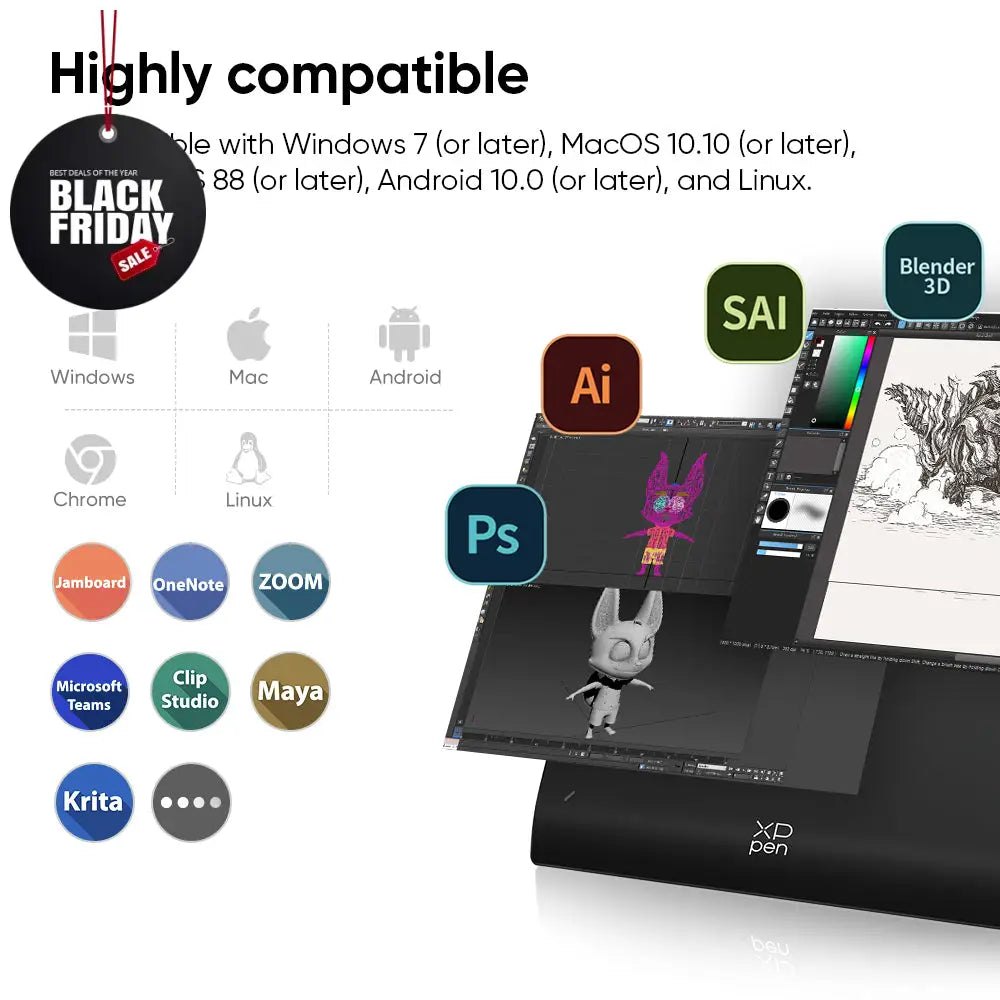 XPPen Deco Pro LW (Gen2) Wireless Graphics Drawing Tablet With K05