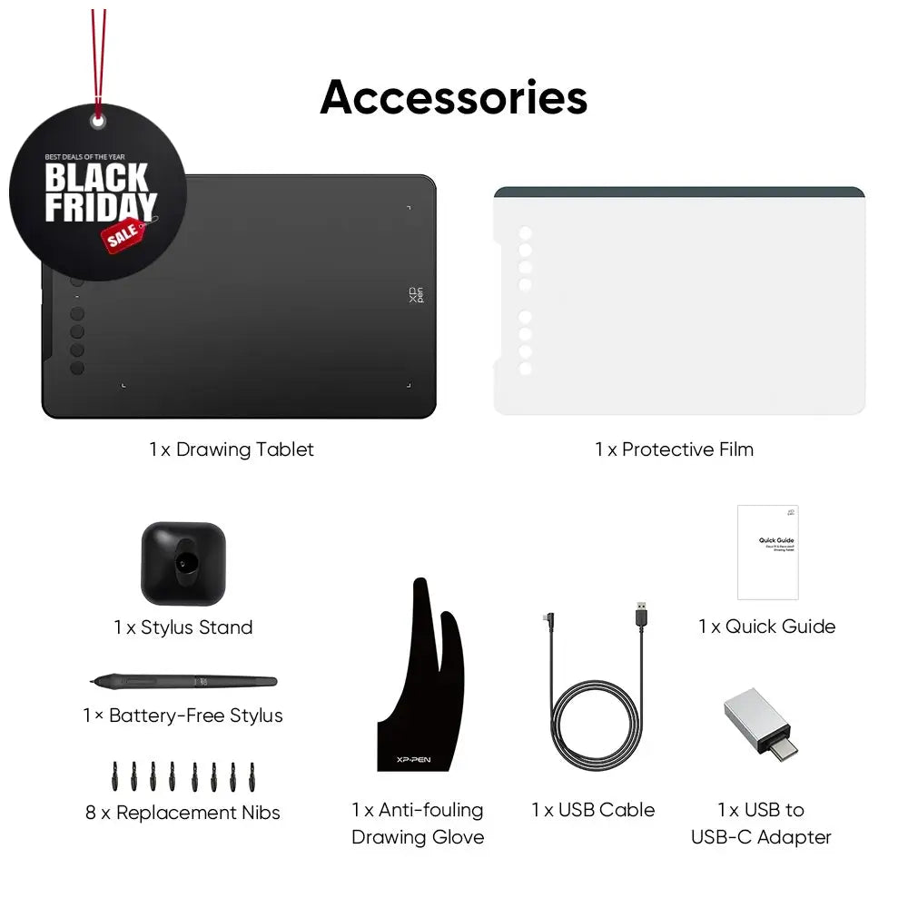 XPPen Deco01 V3 Graphics Drawing Tablet With Stylus