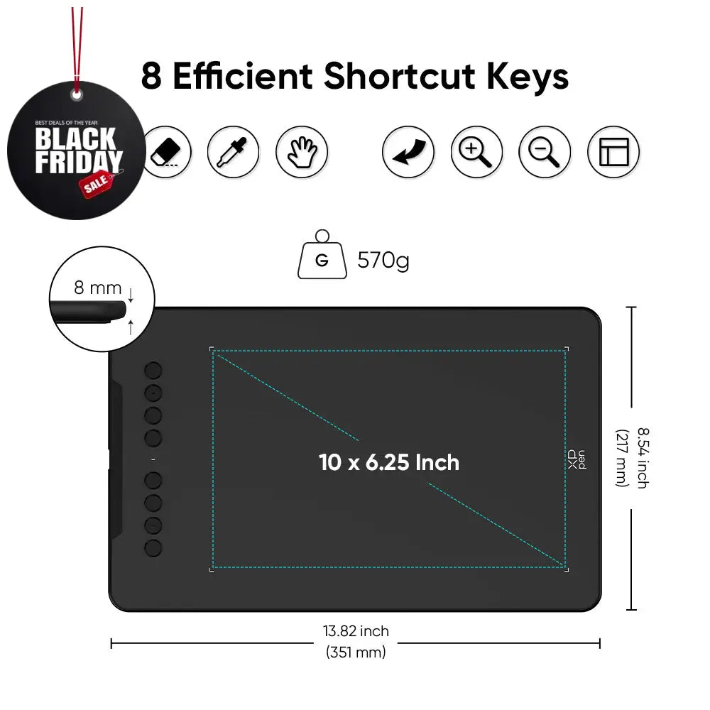 XPPen Deco01 V3 Graphics Drawing Tablet With Stylus