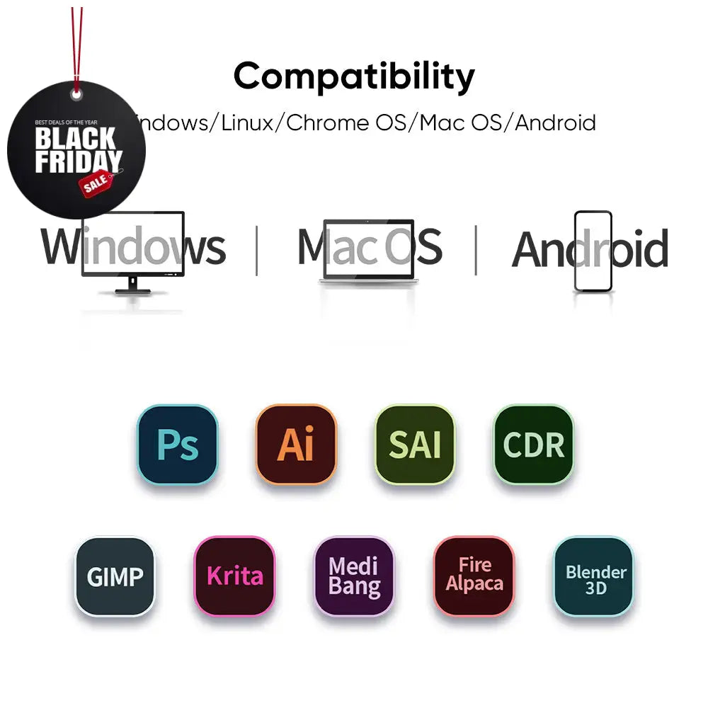 XPPen Deco01 V3 Graphics Drawing Tablet With Stylus