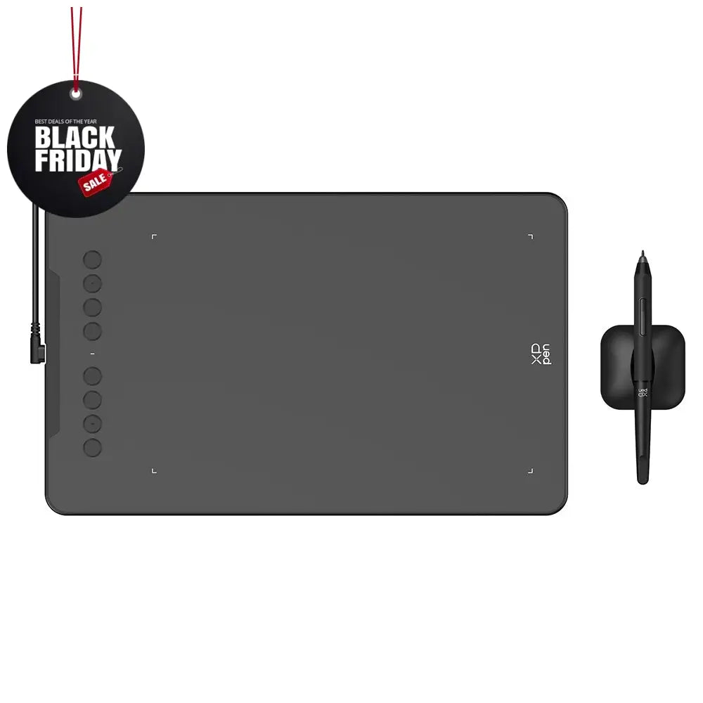 XPPen Deco01 V3 Graphics Drawing Tablet With Stylus Black