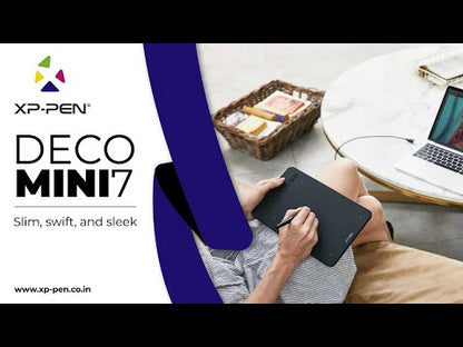 UNBOXED XPPen Deco Mini7 Graphics Drawing Tablet with Stylus